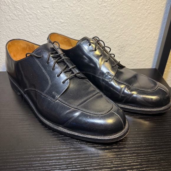 VTG Cole Haan Calhoun Dress Shoes Men's Split Toe Apron Black Size 11 D‎ Oxford - Picture 1 of 10